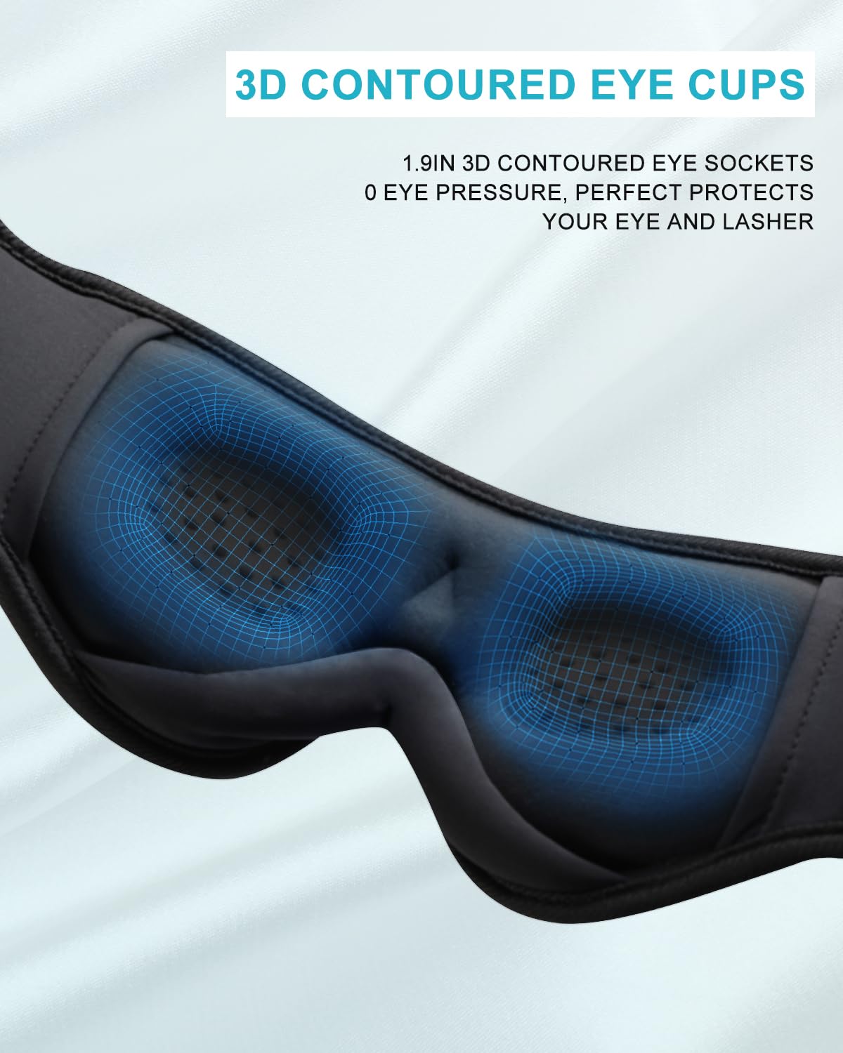 Sleep Mask with Bluetooth Headphones,LC-dolida Sleep Headphones B by LC-dolida - Angle View 5