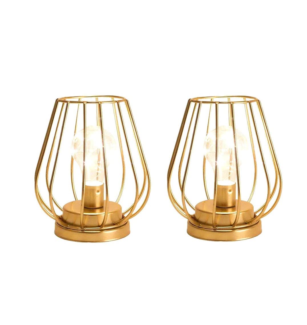 TRIROCKS Set of 2 Metal Battery Operated Lamp 7 Tall Mini - TRIROCKS Official Imagery - 5