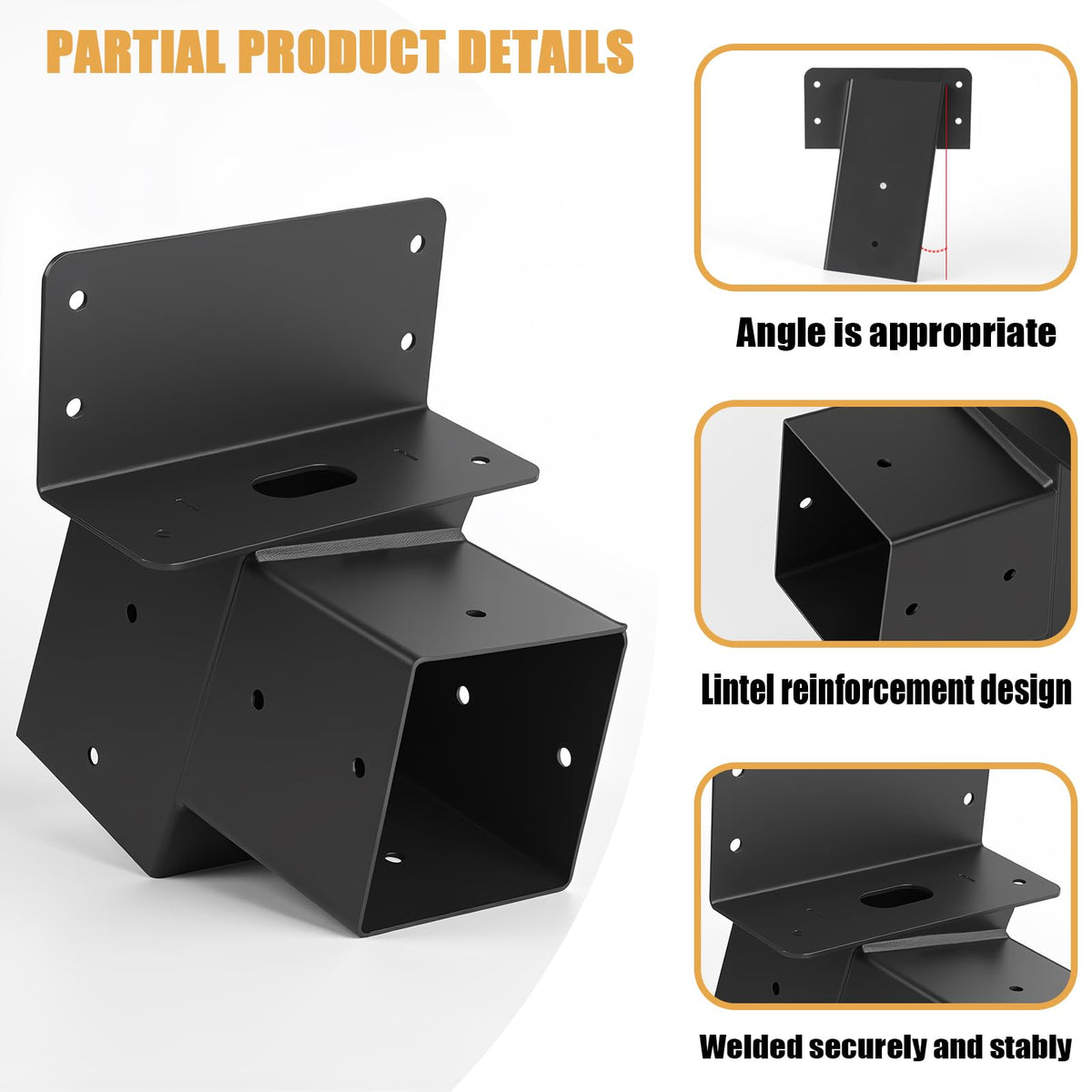 4 Pcs Deer Stand Brackets 4x4 Outdoor Angle Brackets with - TAYORY Official Imagery - 7