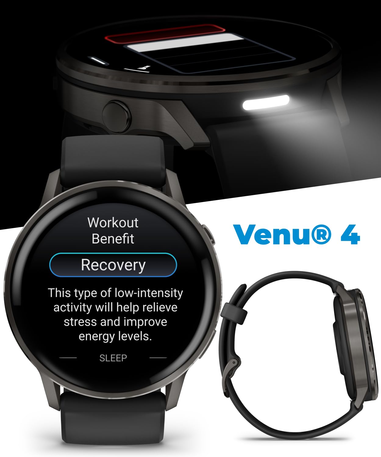 Wearable4U Garmin Venu 4 AMOLED 45mm Advanced Health & Fitness GPS Sma - View 5