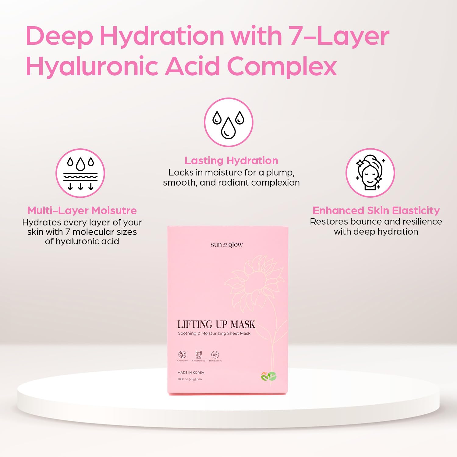 SUN &amp; GLOW VEGAN LIFTING UP MASK Featuring a blend of Herbal - SUN &amp; GLOW