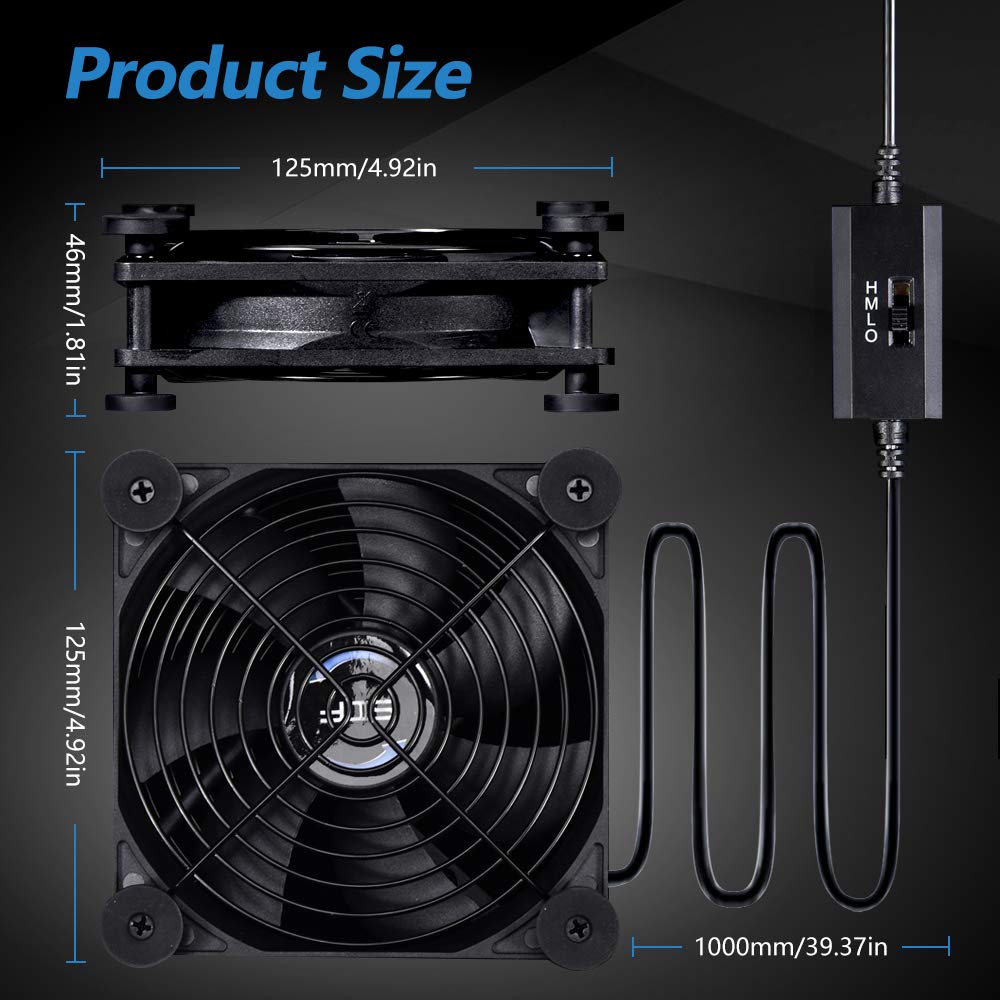 SCCCF Quiet 120mm USB Fan, 5V USB Portable Cooling Fan for Flat Panel TV Receive - SCCCF Official Product View 2