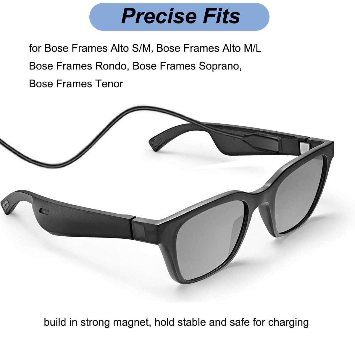 Emilydeals Charger for Bose Frames Smart Glasses, Replacement USB by Emilydeals - Angle View 4