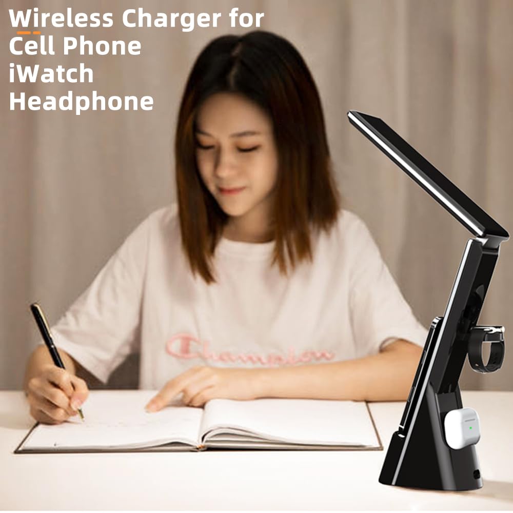 IHAO 6in1 Multifunctional Foldable LED Table Lamp with - IHAO Official Imagery - 3