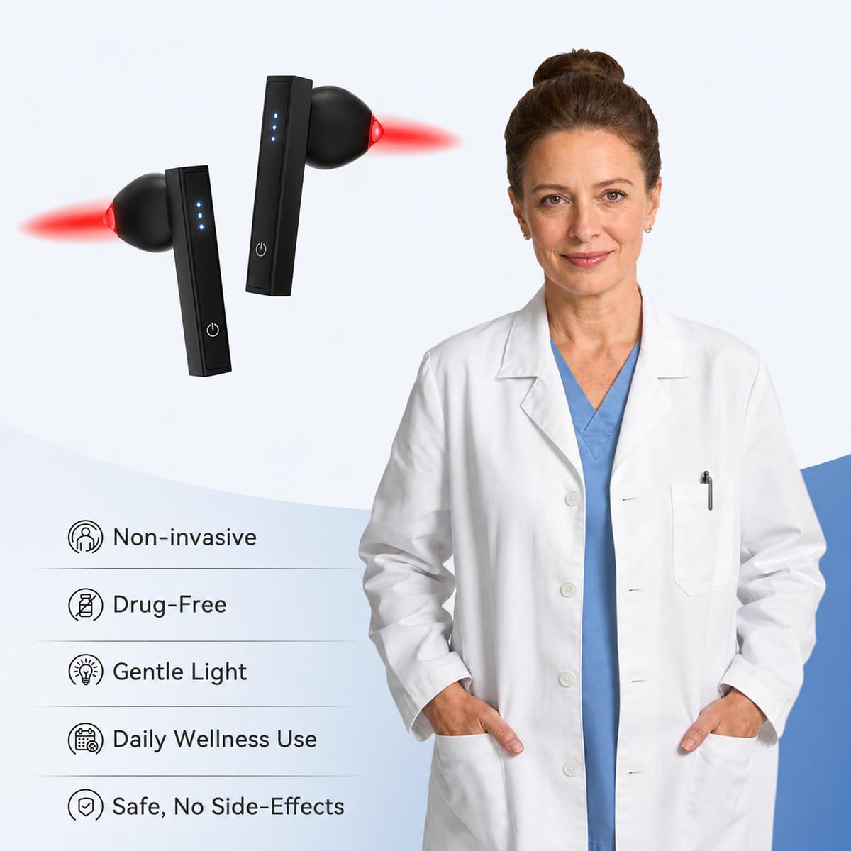 Red Light Blue Light Therapy for Ears 7 Mode Ear Light - Maxie Official Imagery - 8