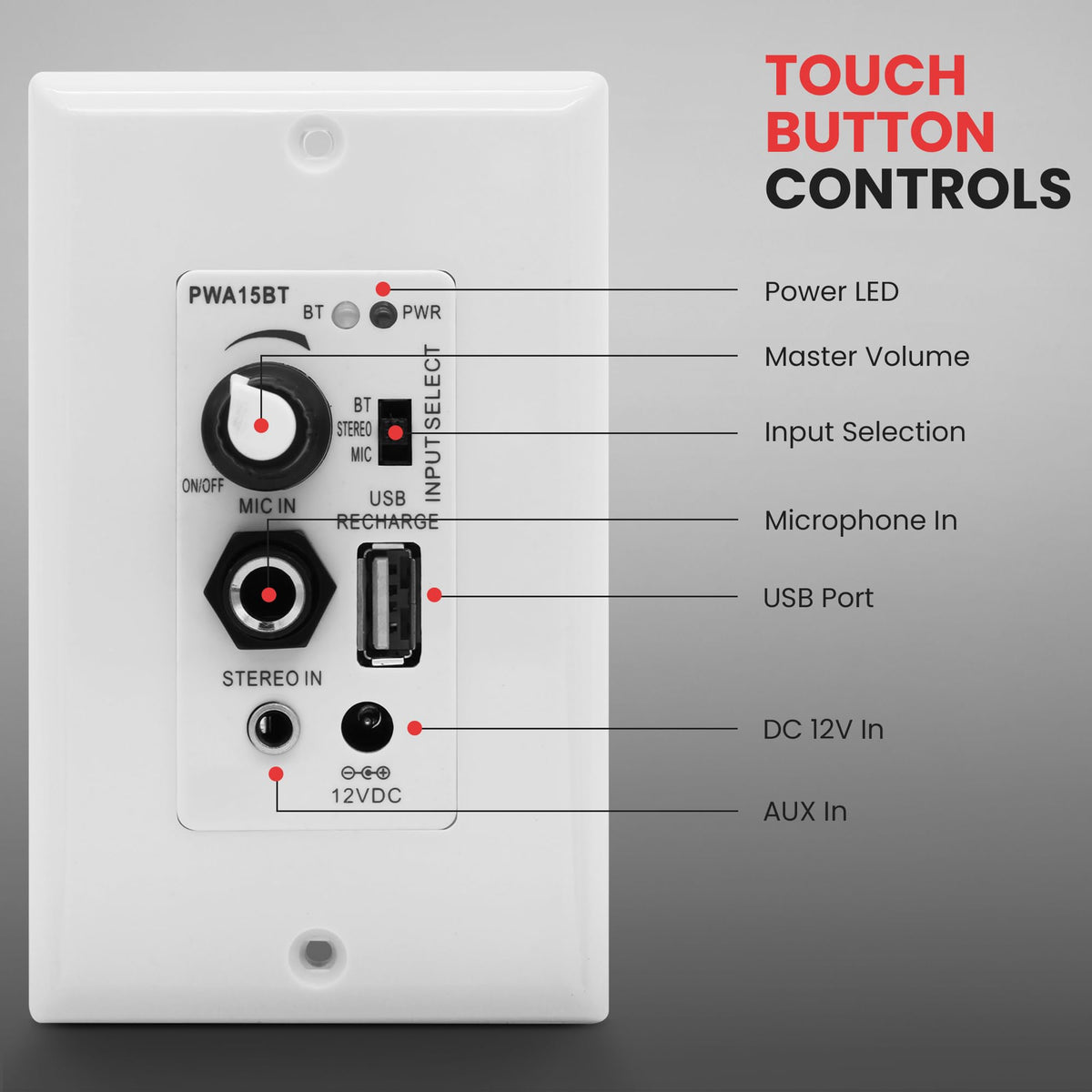 Pyle Wireless BT Receiver Wall Mount - Pyle Official Imagery - 5