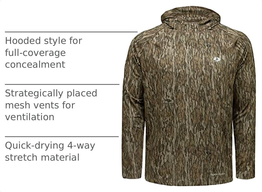 Mossy Oak Men s Camo Hoodie Lightweight Hunting Shirts - Mossy Oak Official Imagery - 5