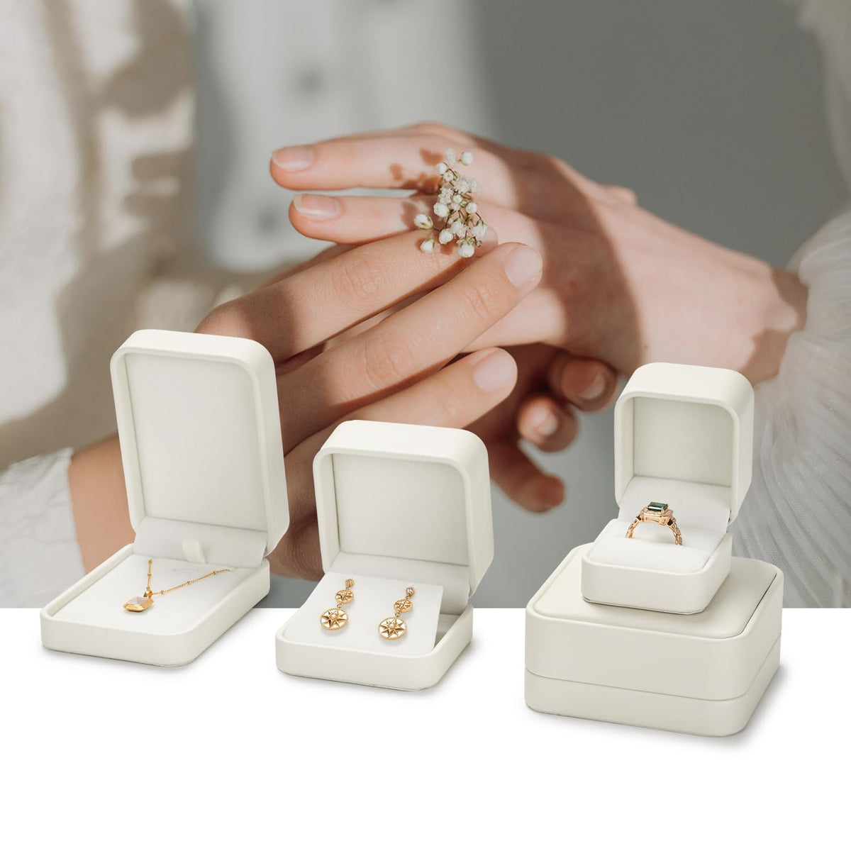 Oirlv Leather Jewelry Set Box Big Necklace Storage Case - Oirlv Official Imagery - 4