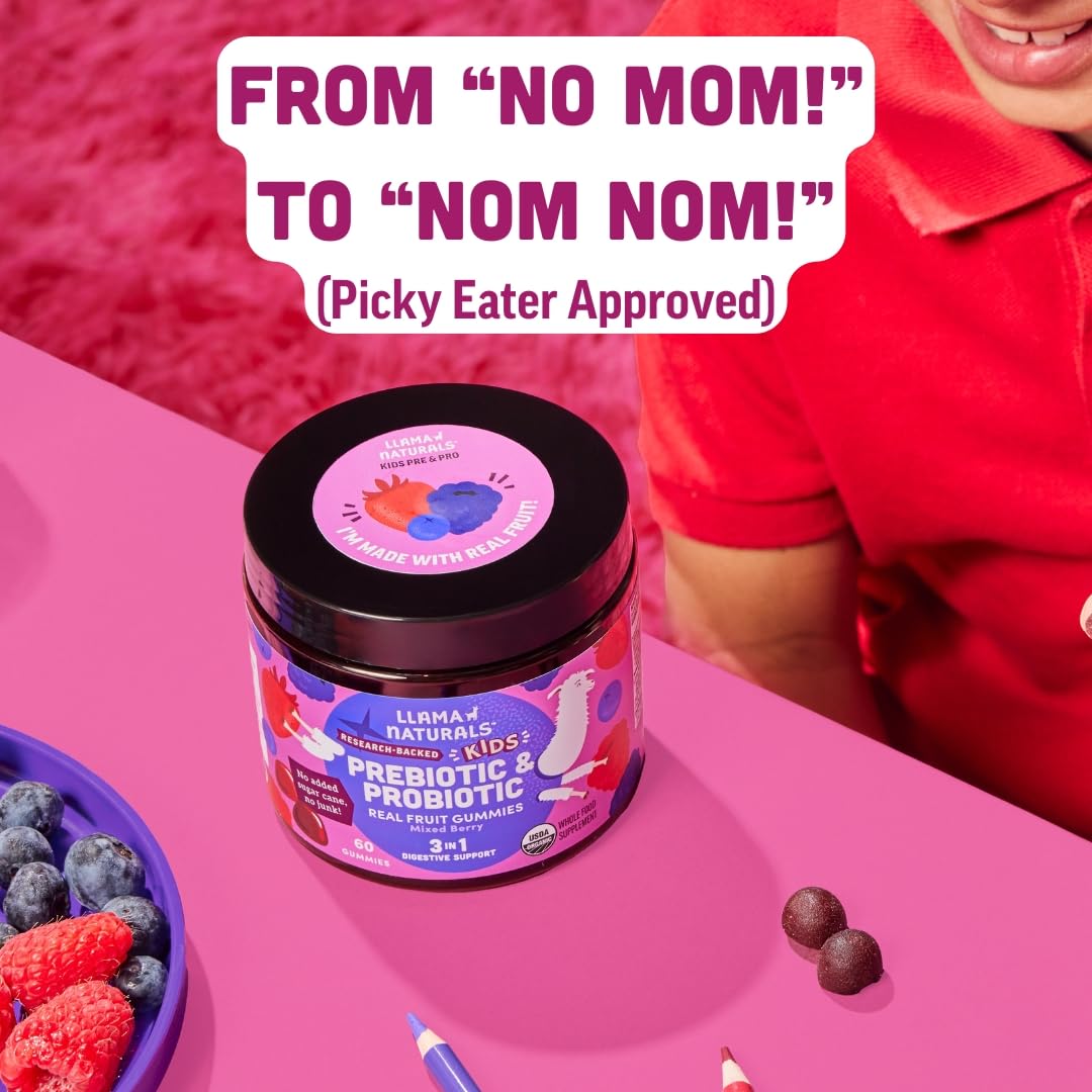 Llama Naturals Kids Probiotic & Prebiotic Gummies 60ct