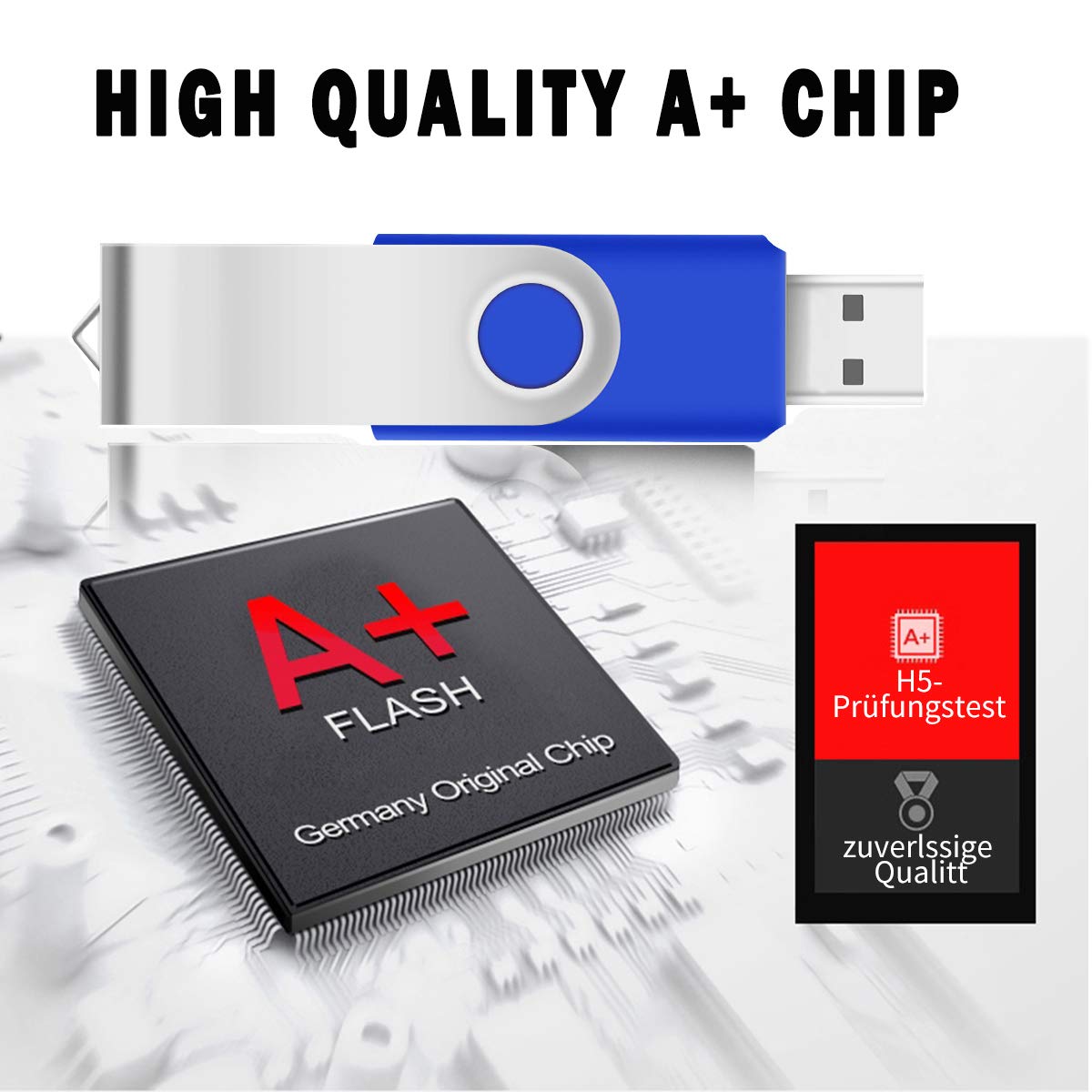 100-Pack of 1GB USB Flash Drive Bulk EASTBULL FAT32 Thumb Drive P - EASTBULL Official Product View 3