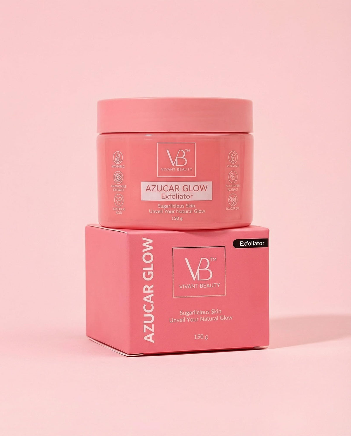AZUCAR GLOW Facial Sugar Scrub Exfoliating Face Scrub for - VIYANT BEAUTY Official Imagery - 6
