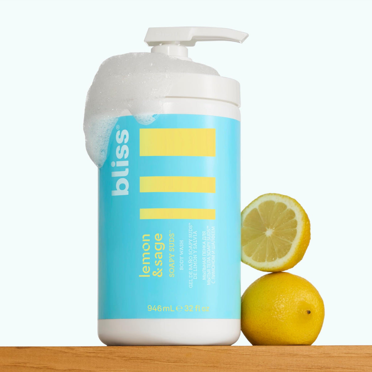 Bliss Soapy Suds Lemon and Sage Body Wash Cleanser - Bliss Official Imagery - 6