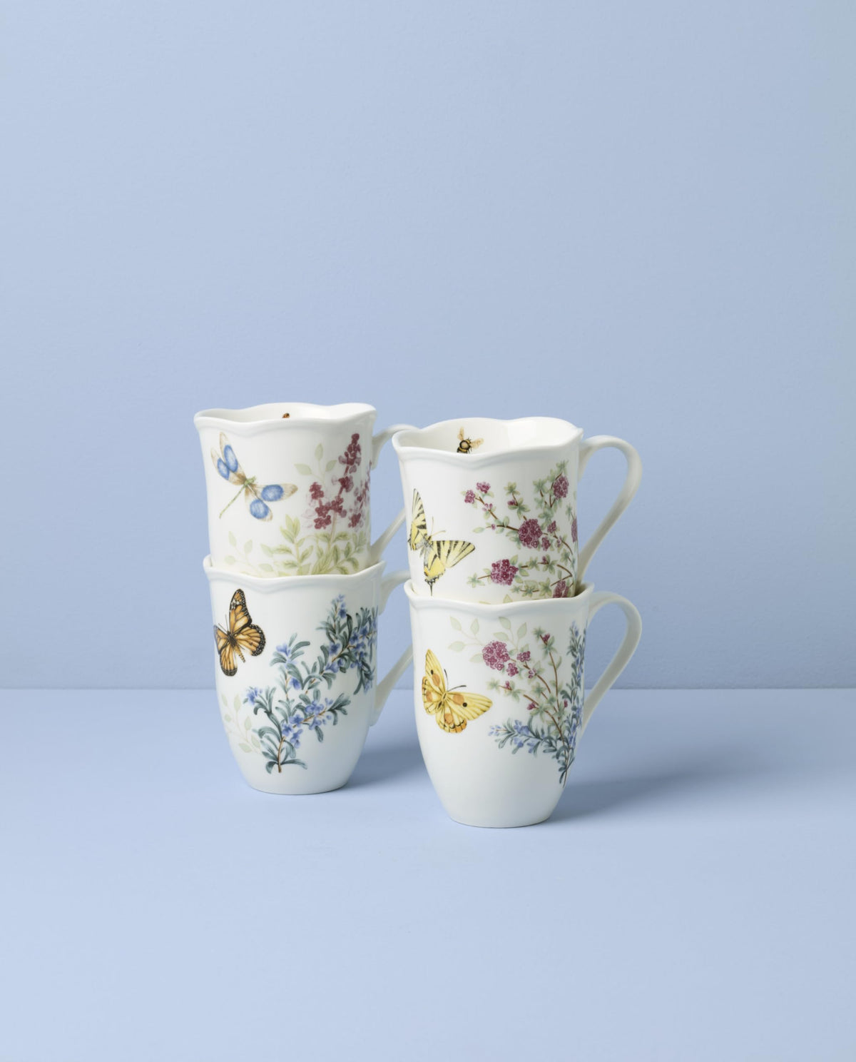 Lenox Butterfly Meadow Herbs Porcelain Mug Set for 4 12oz - Lenox Official Imagery - 4