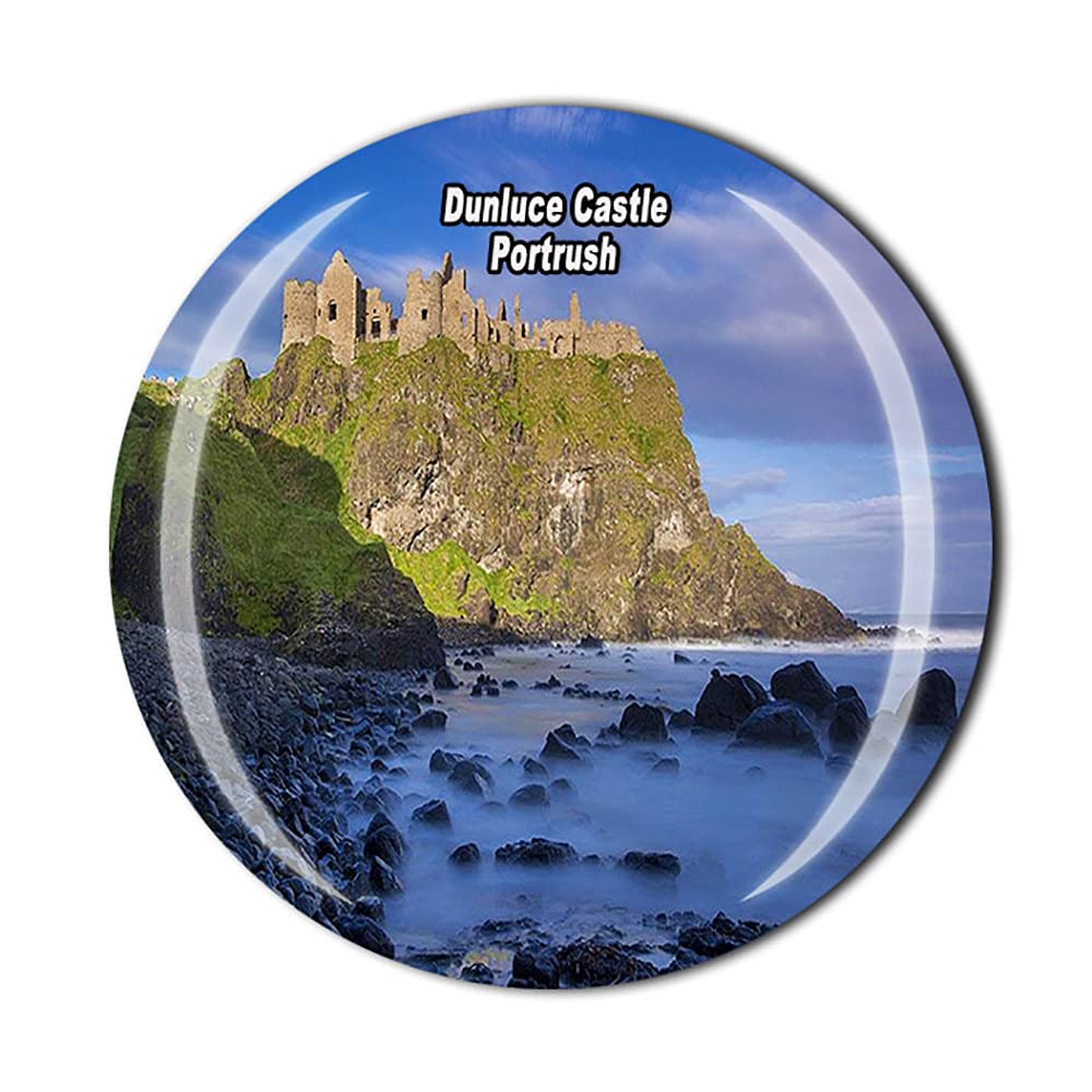 Northern Ireland Dunluce Castle Portrush 3D Fridge Magnet - Product Imagery
