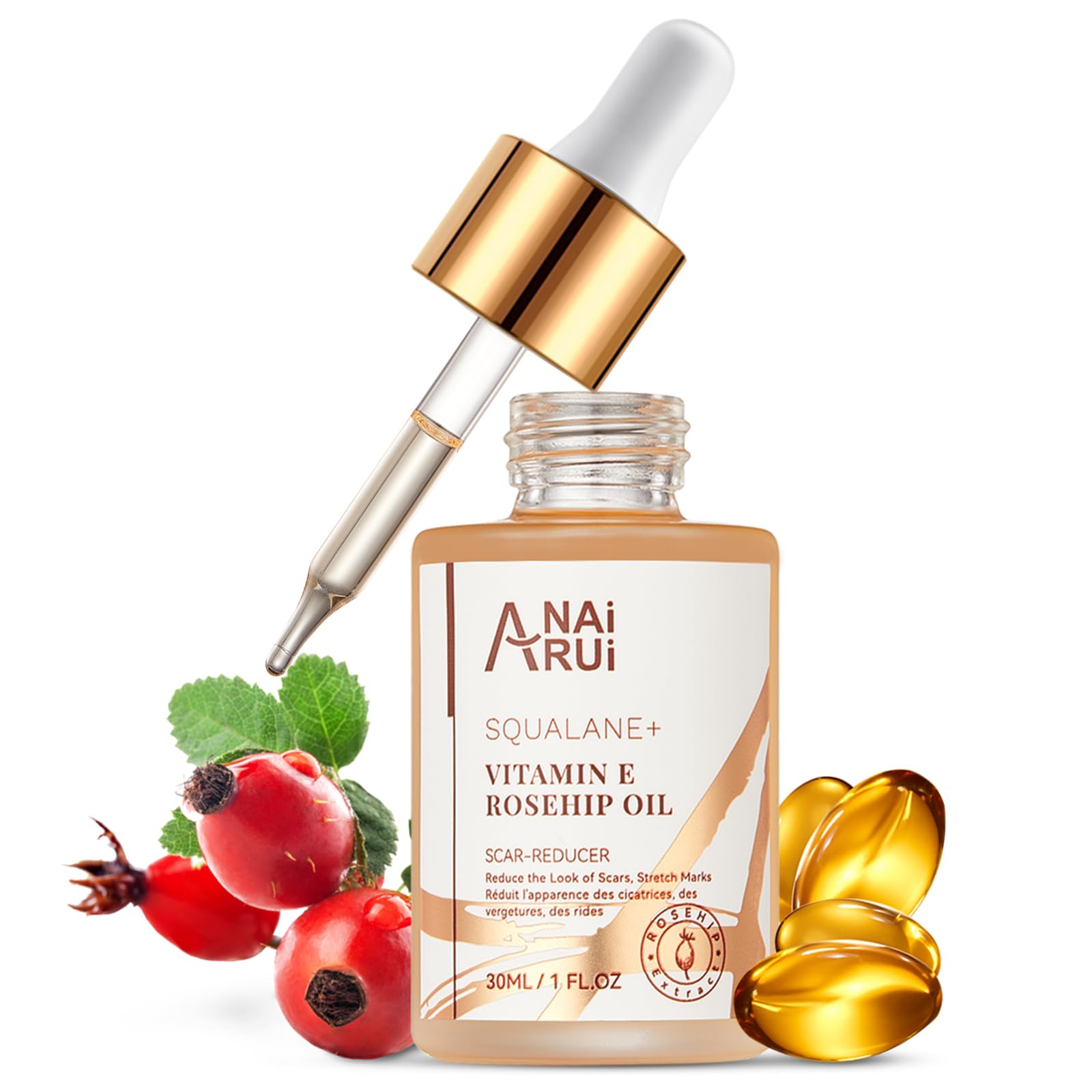ANAI RUI Squalane + Vitamin E Rosehip Oil Moisturizer for Face,Hair,Skin& Nail - ANAI RUI Official Product View 2
