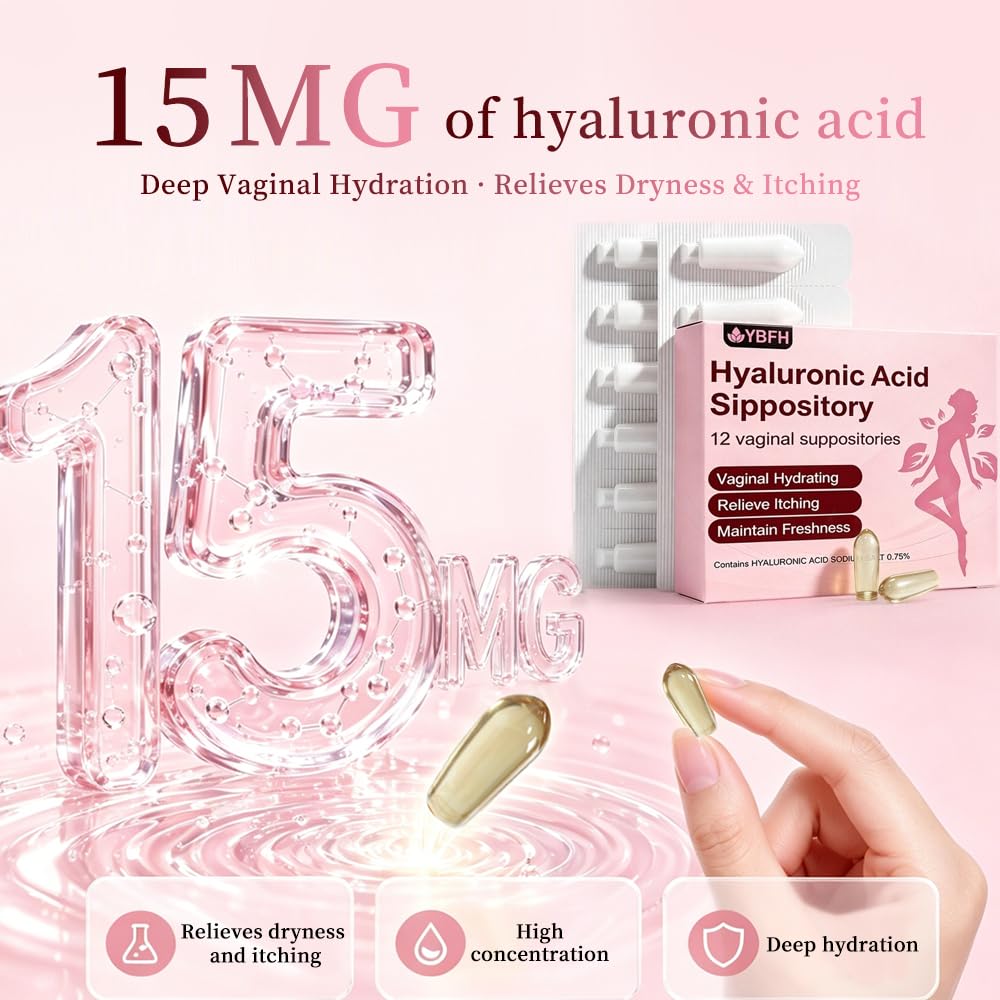 Vaginal Moisturizer Suppositories Hyaluronic Acid for - YBFH Official Imagery - 5