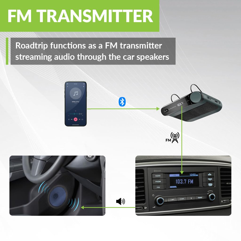 Avantree Roadtrip - Car Bluetooth Speaker & Wireless FM Transmitt by Avantree - Angle View 3