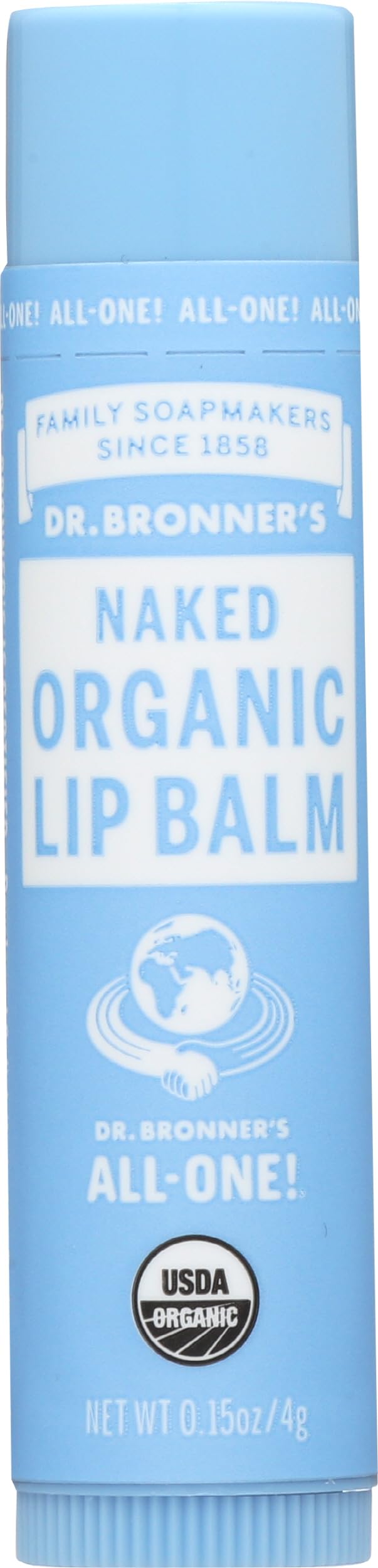 Dr. Bronner's Magic Soaps Organic Naked Unflavored Lip Balm, 0.15 Ounce - Dr. Bronner's Official Product View 2