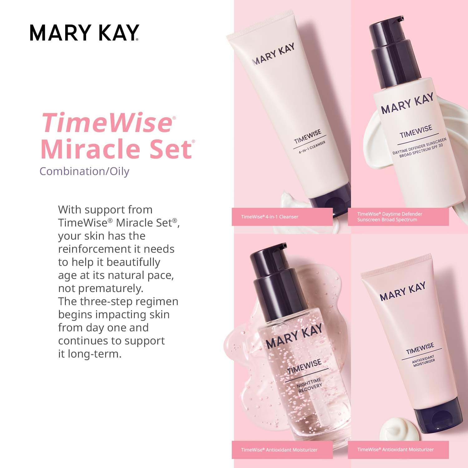 Mary Kay - TimeWise® Miracle Set® - Combination/Oily - Mary Kay Official Product View 4
