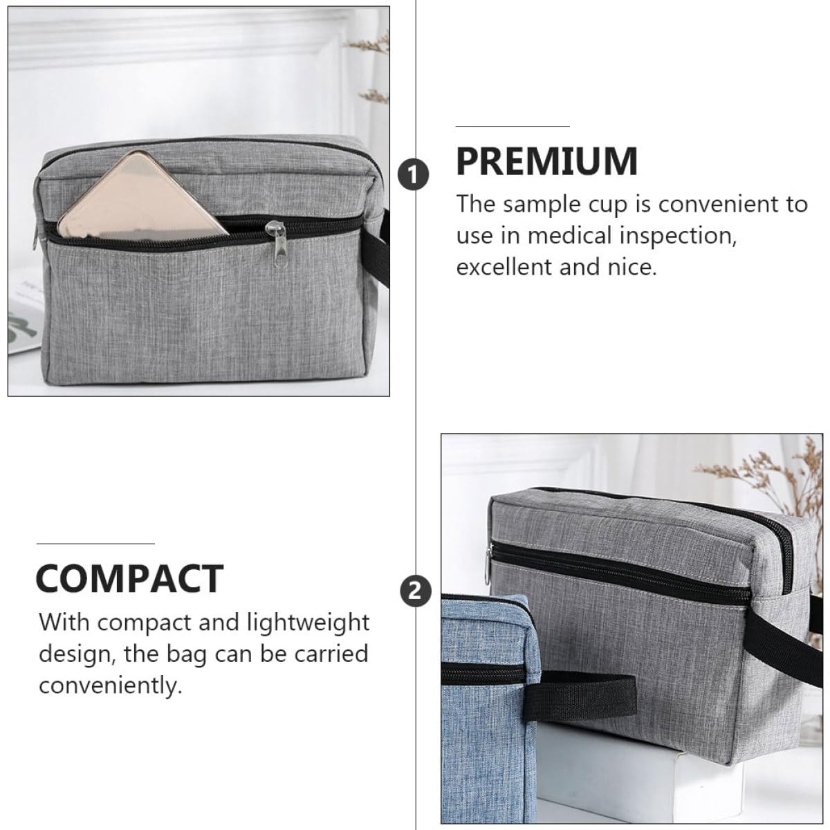 SOESFOUFU 2Pcs Portable Travel Toiletry Bag Set Multi-functional Double-layer Cosmetic Organizer Handheld Design for Travel and Daily Use Large Capacity Wash Makeup Bag