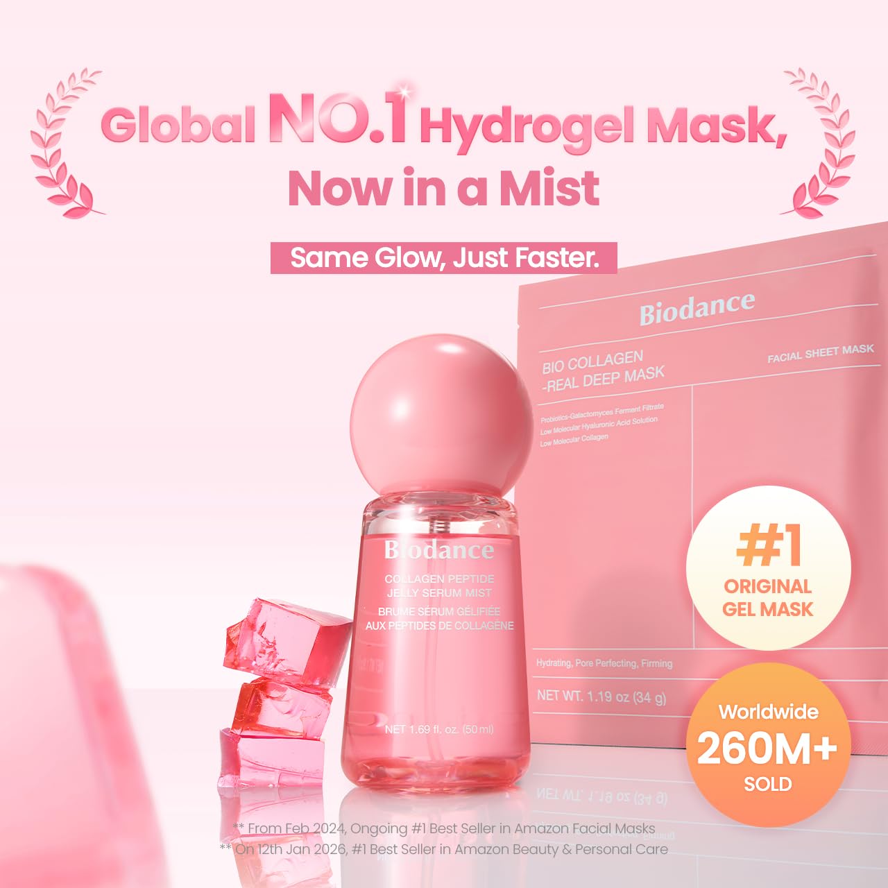 BIODANCE Collagen Peptides Jelly Serum Mist, Hydrating Face - BIODANCE