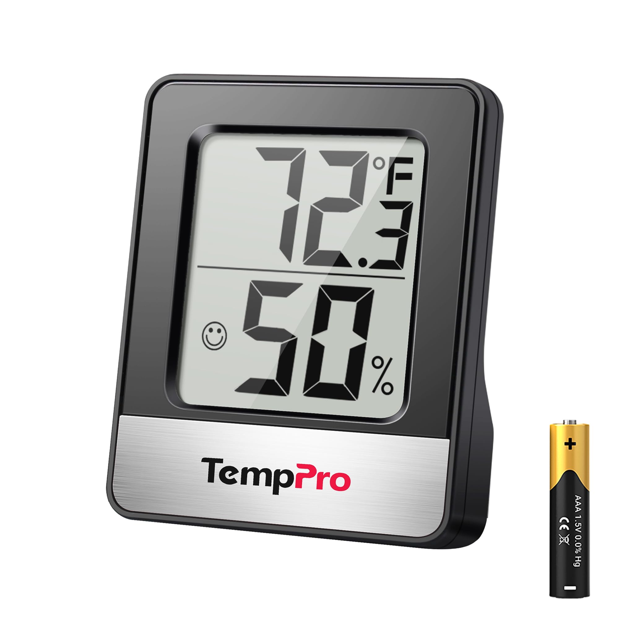 TempPro TP49 Digital Hygrometer Indoor Thermometer by TempPro - Angle View 10