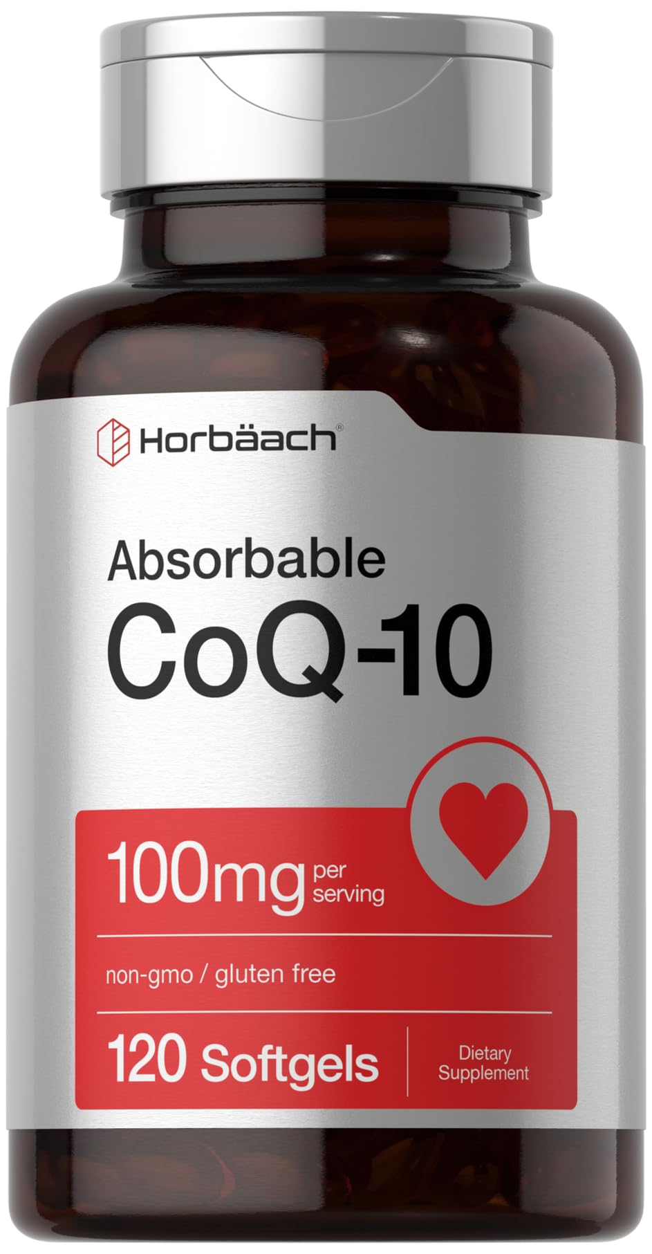 Horbäach CoQ10 100mg Softgels | 120 Count - Horbäach Official Product View 1
