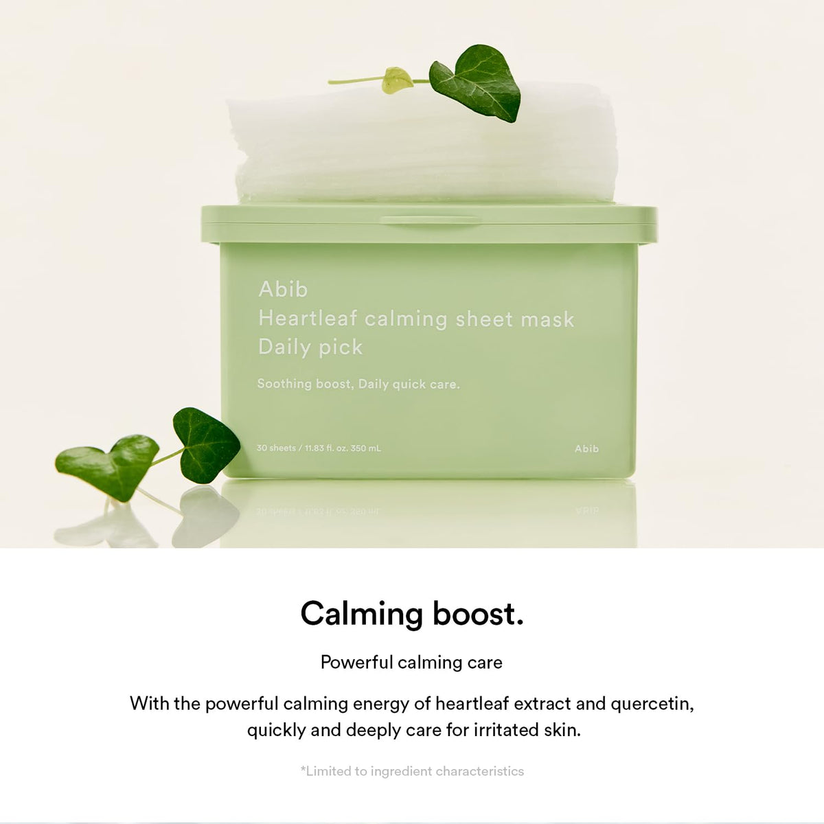 Abib Heartleaf Sheet Mask Daily Pick 30 Sheets Korean - Abib Official Product Imagery - 4