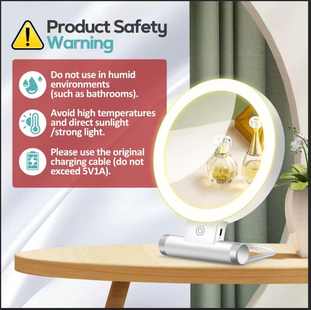B Beauty Planet Magnifying Mirror with Light 30X, Double-Sided 1X/ 30X Magnifyin - B Beauty Planet Official Product View 8