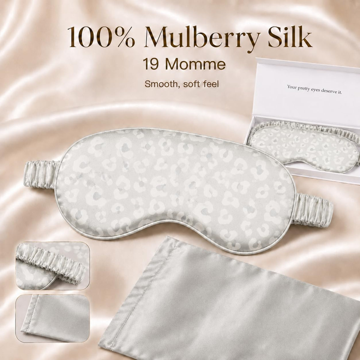 Silk Sleep Mask Light Blocking Luxury 100 Mulberry 22mm Silk - YANSER STRICT SELECTION Official Imagery - 3