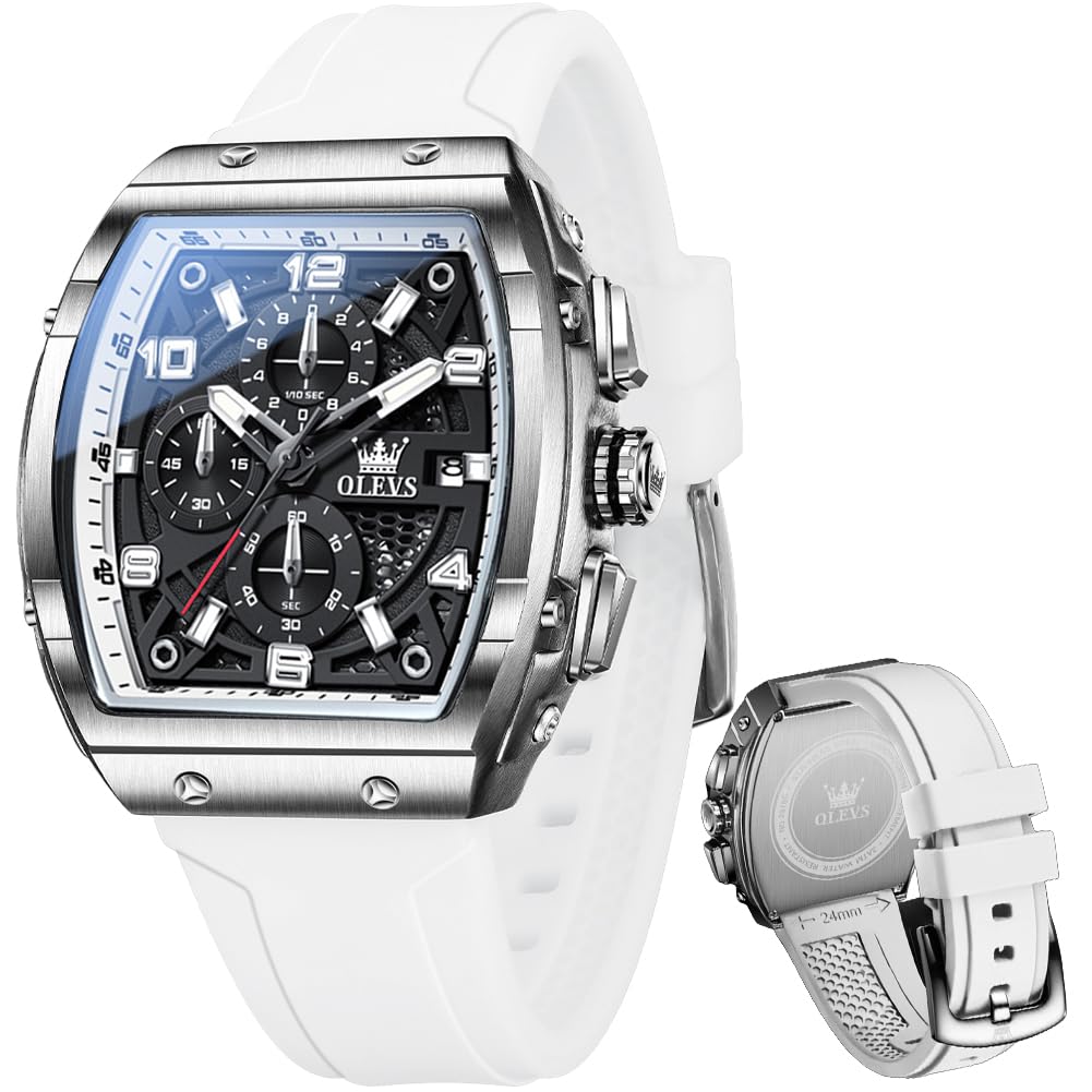 OLEVS Square Watch for Men Large Waterproof Multifunction Casual - Product Imagery