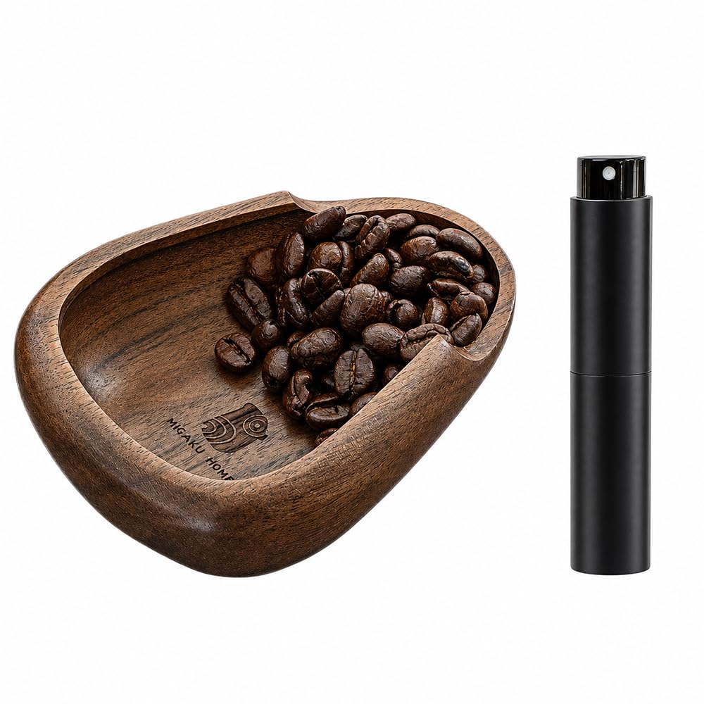 MIGAKU HOME Coffee Bean Dosing Cup & RDT Spray Bottle Set - Walnu - MIGAKU HOME Official Product View 1
