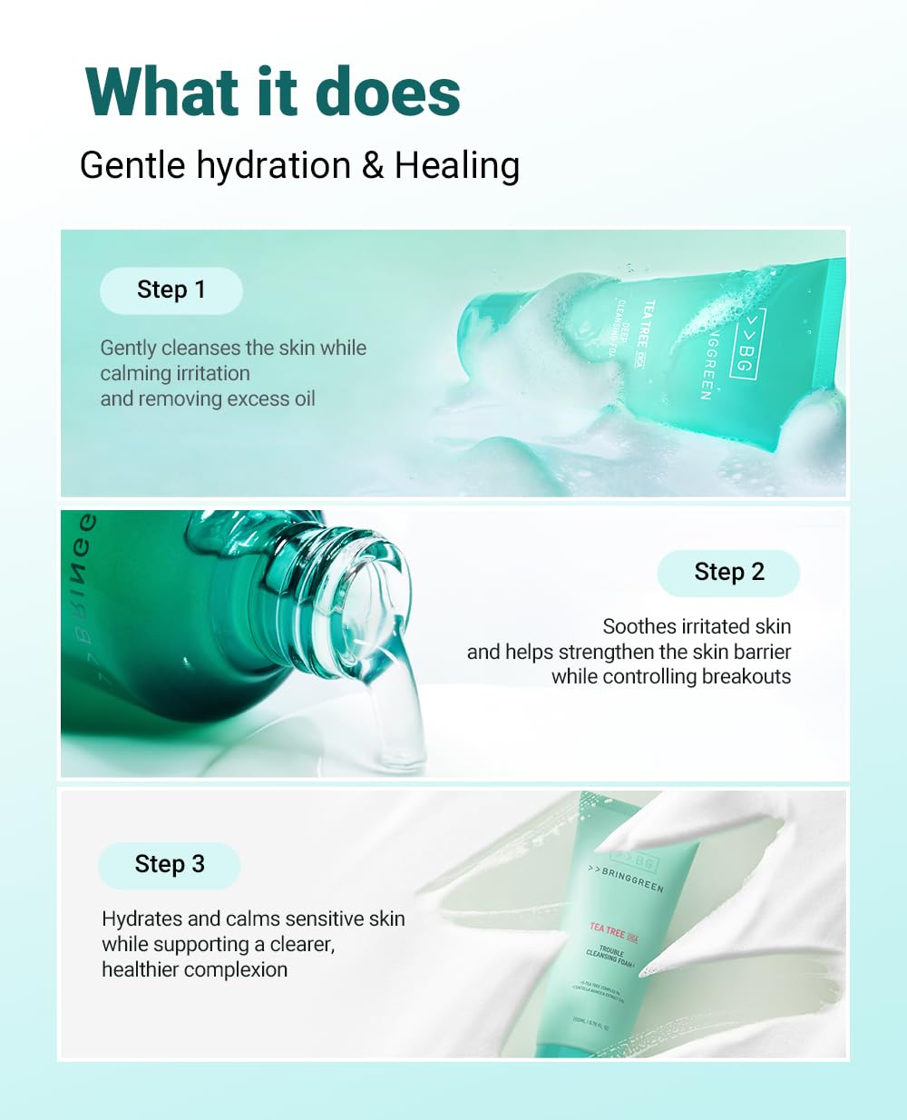 BRING GREEN TEA TREE CICA SET - Kit for Acne Prone & Sensitive Skin Zi - BRING GREEN Official Product View 8
