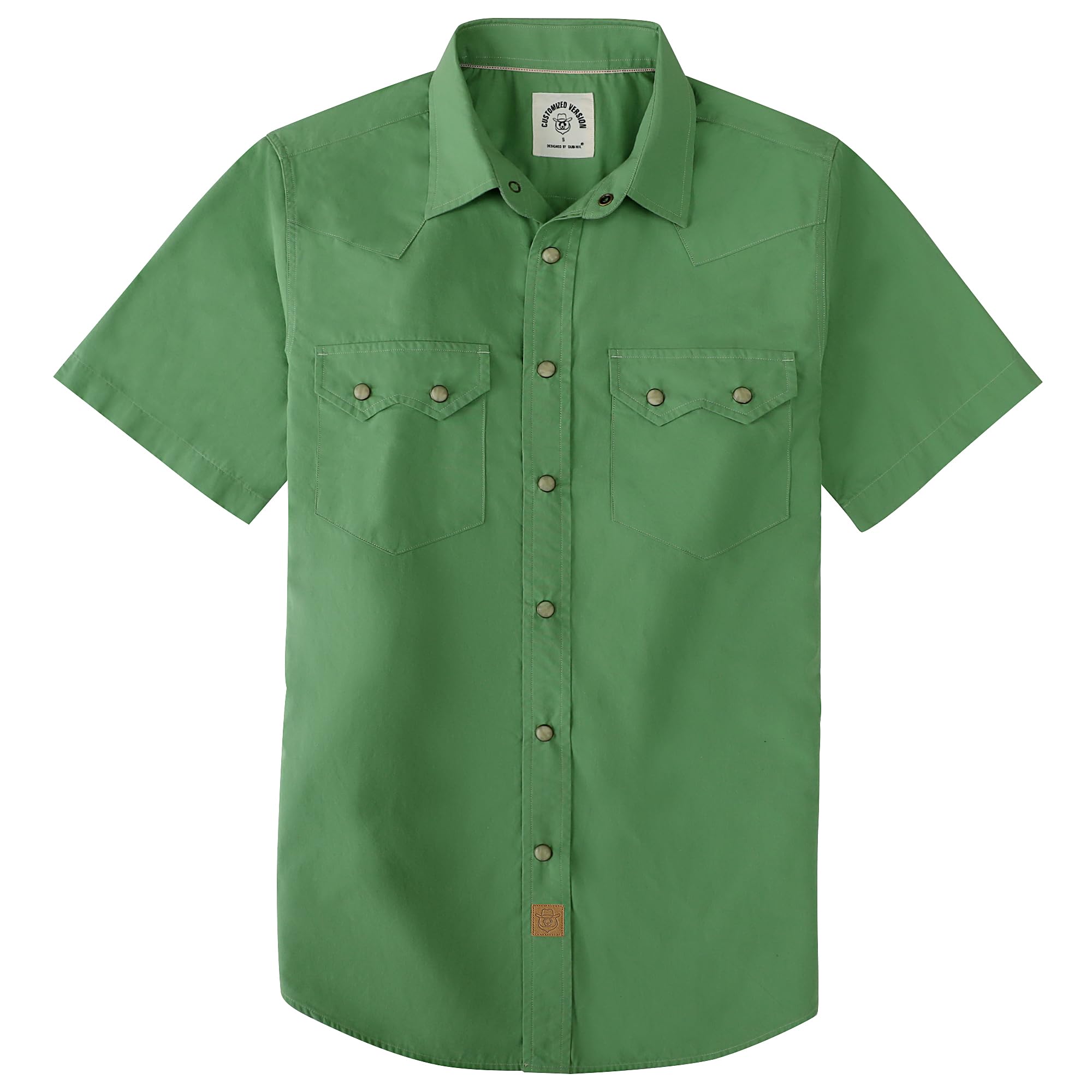 Dubinik® Pearl Snap Western Shirt for Men Short Sleeve 2 Sawtooth Pocket - Dubinik Official Product View 1