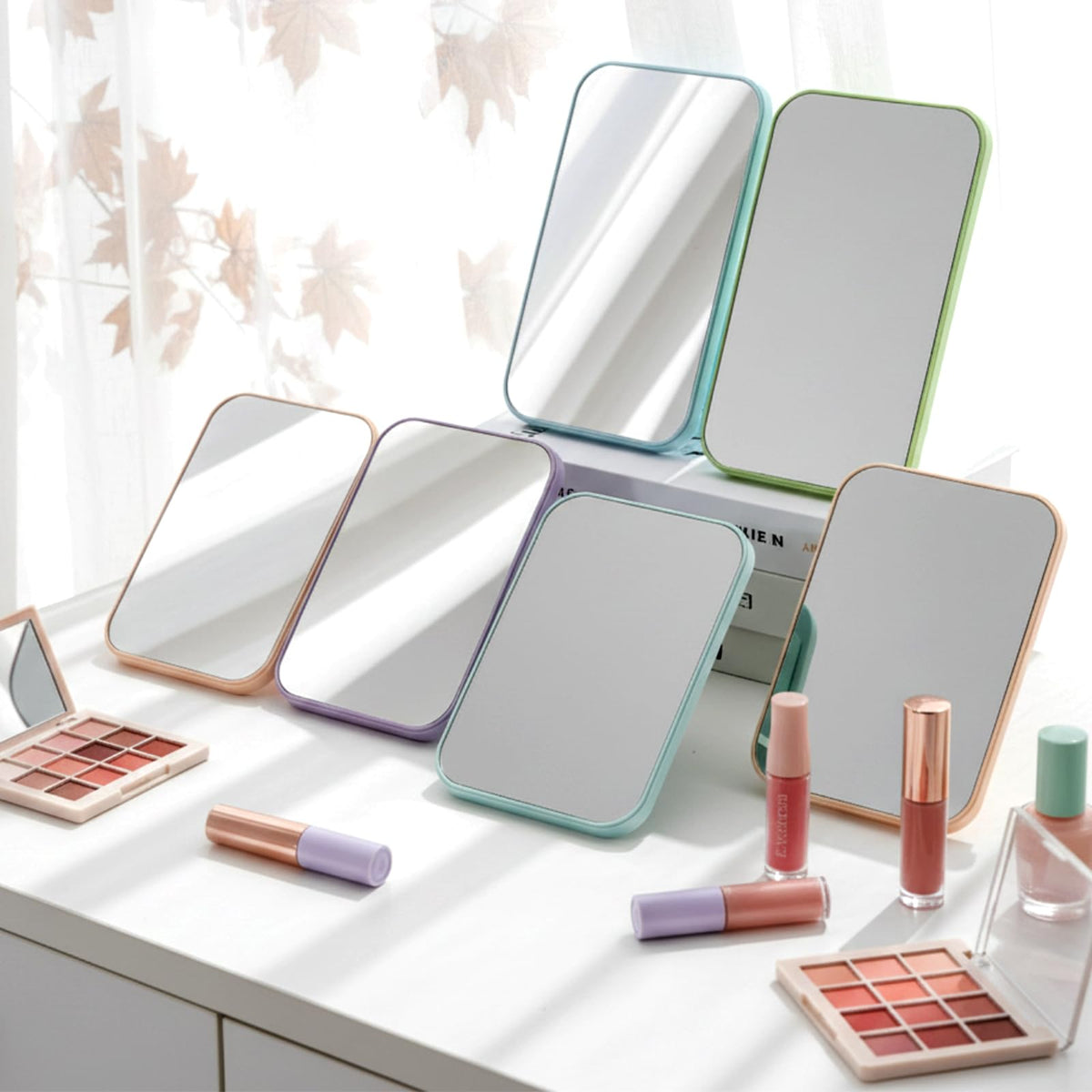Honeydak 32 Pcs Desktop Makeup Mirror Bulk Table Mirrors - Honeydak Official Imagery - 4