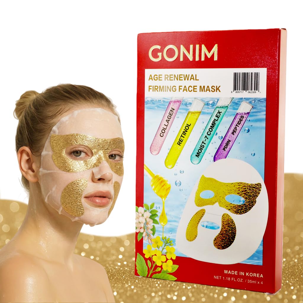 Korean Firming Face Mask, Anti Aging Mask with Integrated Eye - GONIM