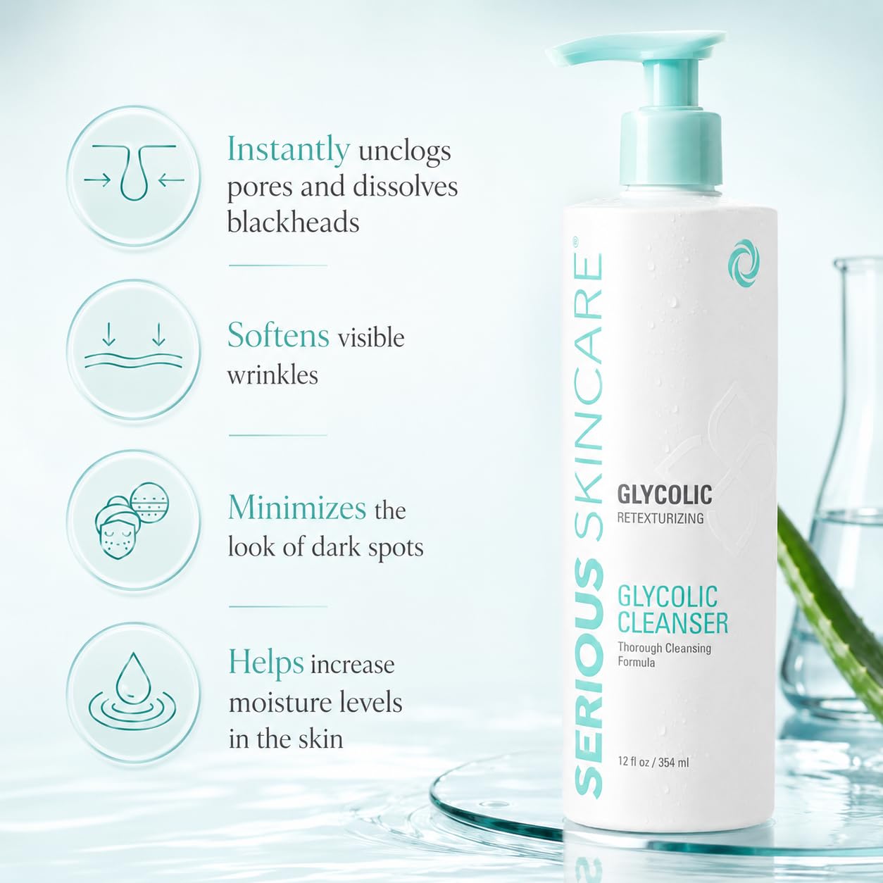 Serious Skincare Glycolic Acid Cleanser Deep Pore Purifying - Serious Skincare Official Imagery - 4