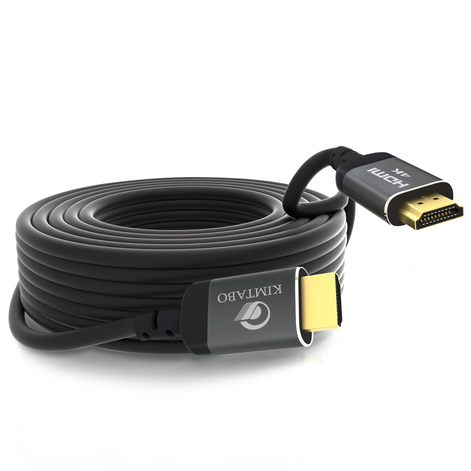 KIMTABO 25 ft HDMI Cable 4K, High Speed Long HDMI Cables Support by KIMTABO - Angle View 2