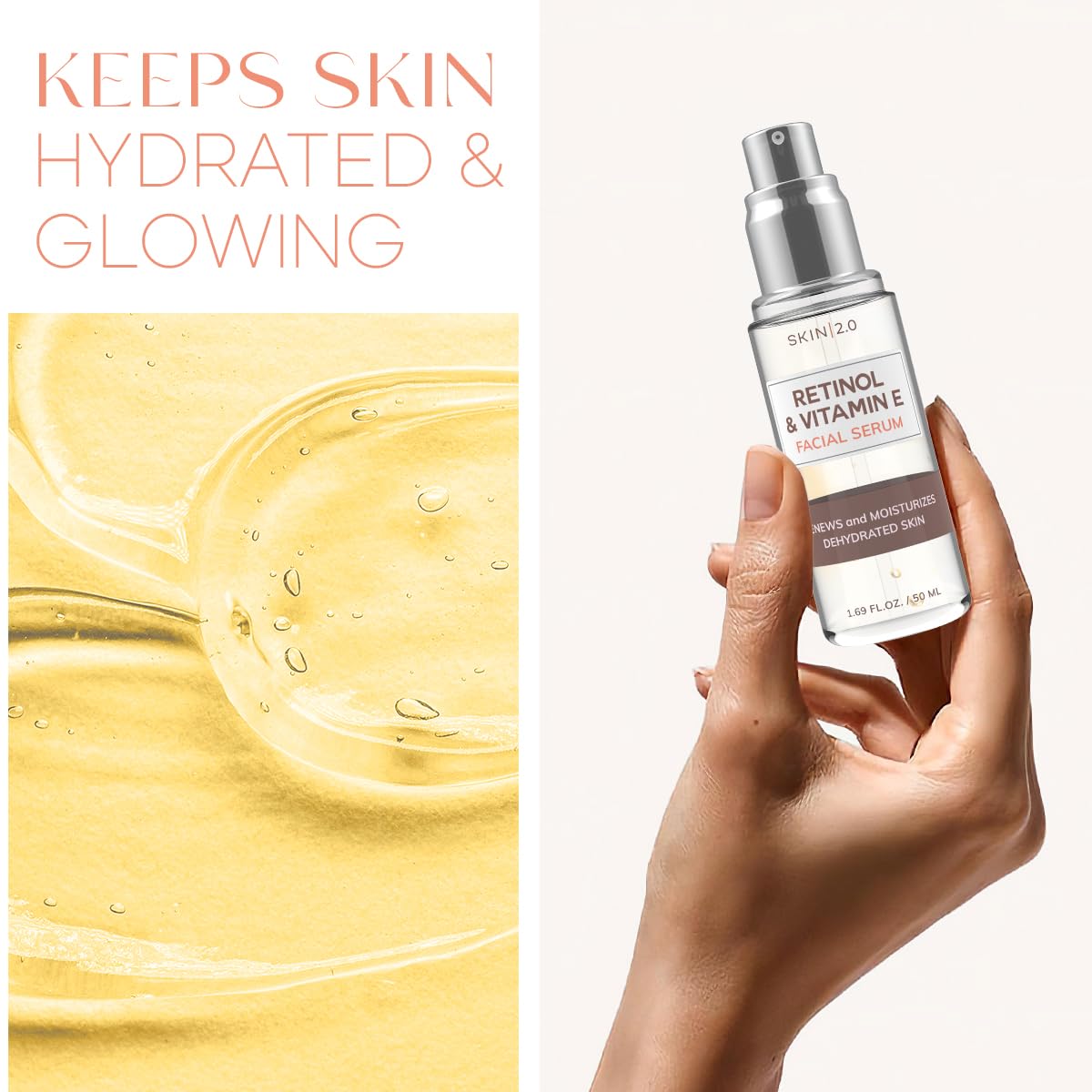 Skin 2 0 Retinol Vitamin E Face Serum - Skin 2.0 Official Product Imagery - 8