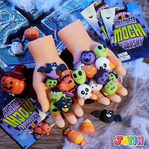 JOYIN 36 Pcs Halloween Mochi Squishy Toy in Blind Bags with 12 - Product Imagery