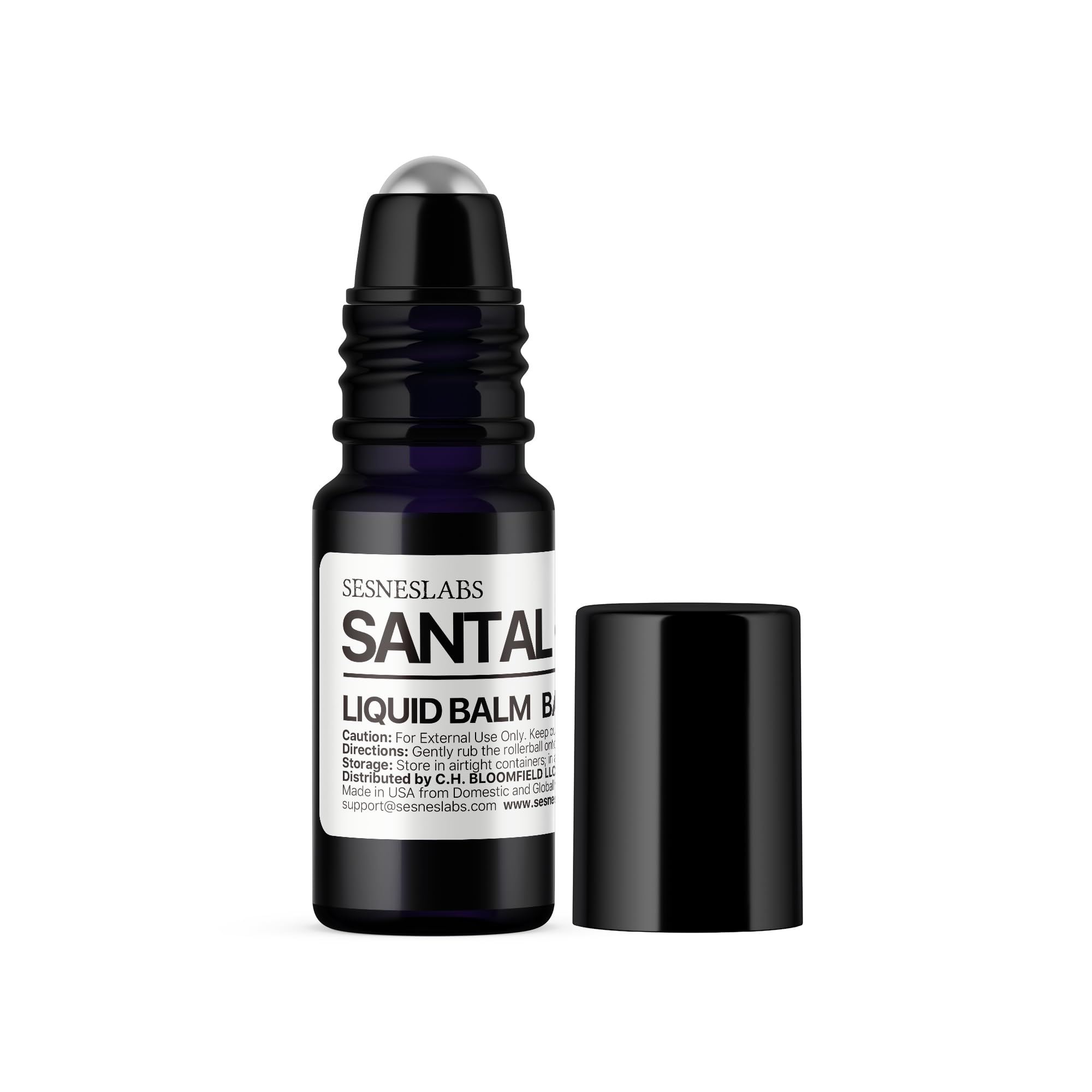 sesneslabs Santal Grass Roll-On Perfume Oil, Sandalwood, - Product Imagery