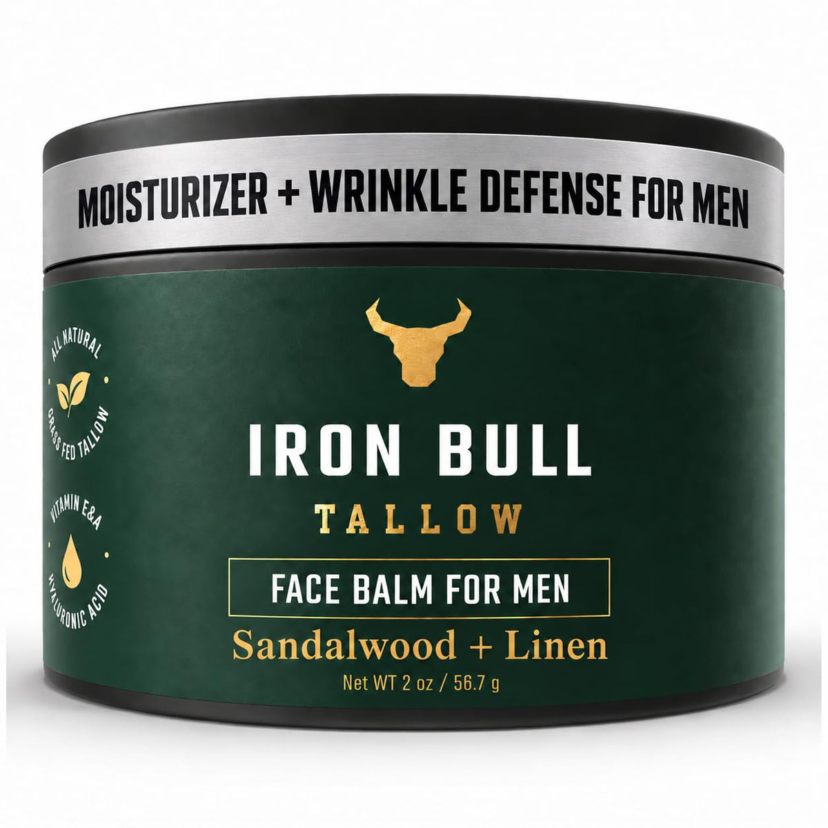 Iron Bull Beef Tallow Face Moisturizer for Men Anti Aging - Iron Bull Tallow Official Imagery - 2