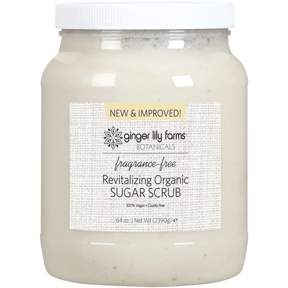 Ginger Lily Farms Botanicals Organic Sugar Scrub, Fragrance Free - Ginger Lily Farms Official Product View 2