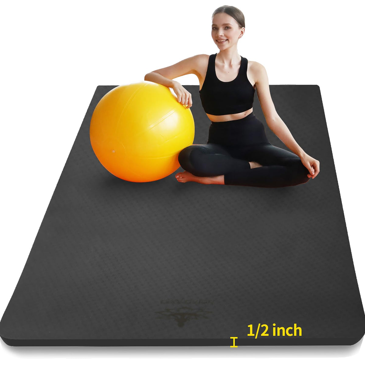 Hatha Yoga Large TPE Yoga Mat 6 x4 x1 2 Extra Thick Non Slip - Hatha yoga Official Imagery - 1