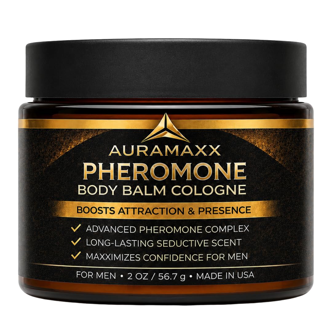 Pheromone Body Balm Cologne for Men Long Lasting Masculine - AuraMaxx Official Product Imagery - 2