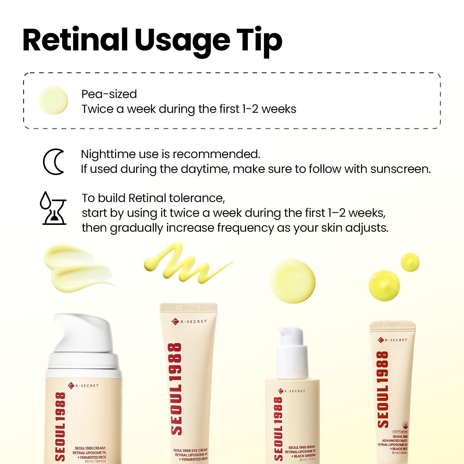 K-SECRET SEOUL1988 Retinal Cream for Gentle Daily Texture Care, - K-SECRET