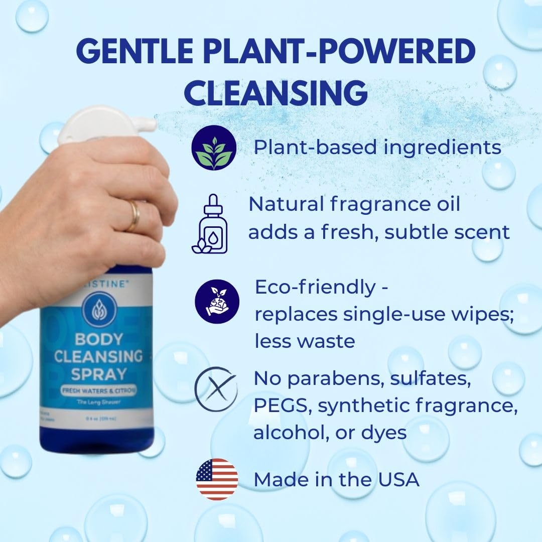 PRISTINE Body Cleansing Spray Premium No Rinse Body Wash - PRISTINE Official Imagery - 7