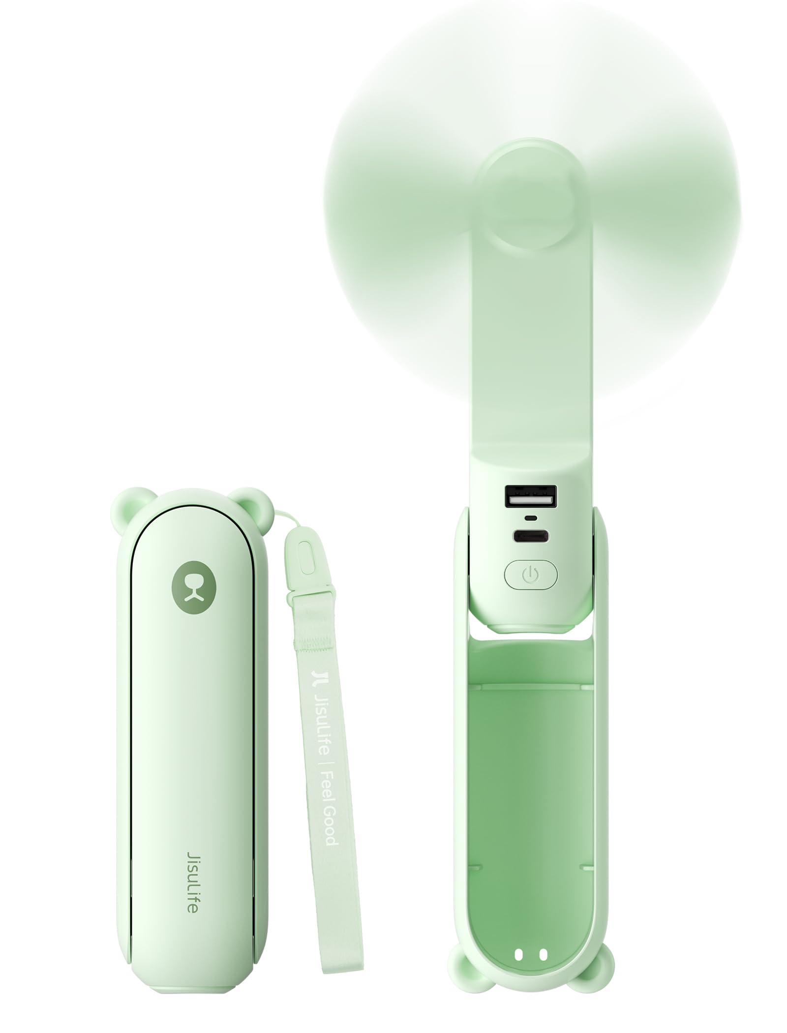 JISULIFE 3 IN 1 Portable Fan with Power Bank & Flashlight Feature by JISULIFE - Angle View 1