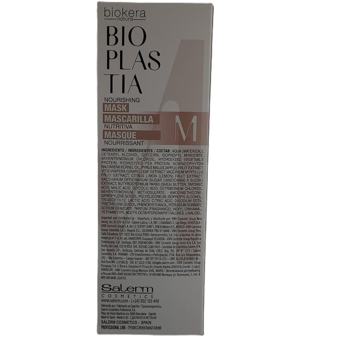 SALERM - Nourishing Hair Mask - Biokera Bioplastia - 200 ml - Vegan Keratin and Mankett Seed Oil - Restores and Protects - Stronger and More Elastic Hair - Anti-Frizz Hair