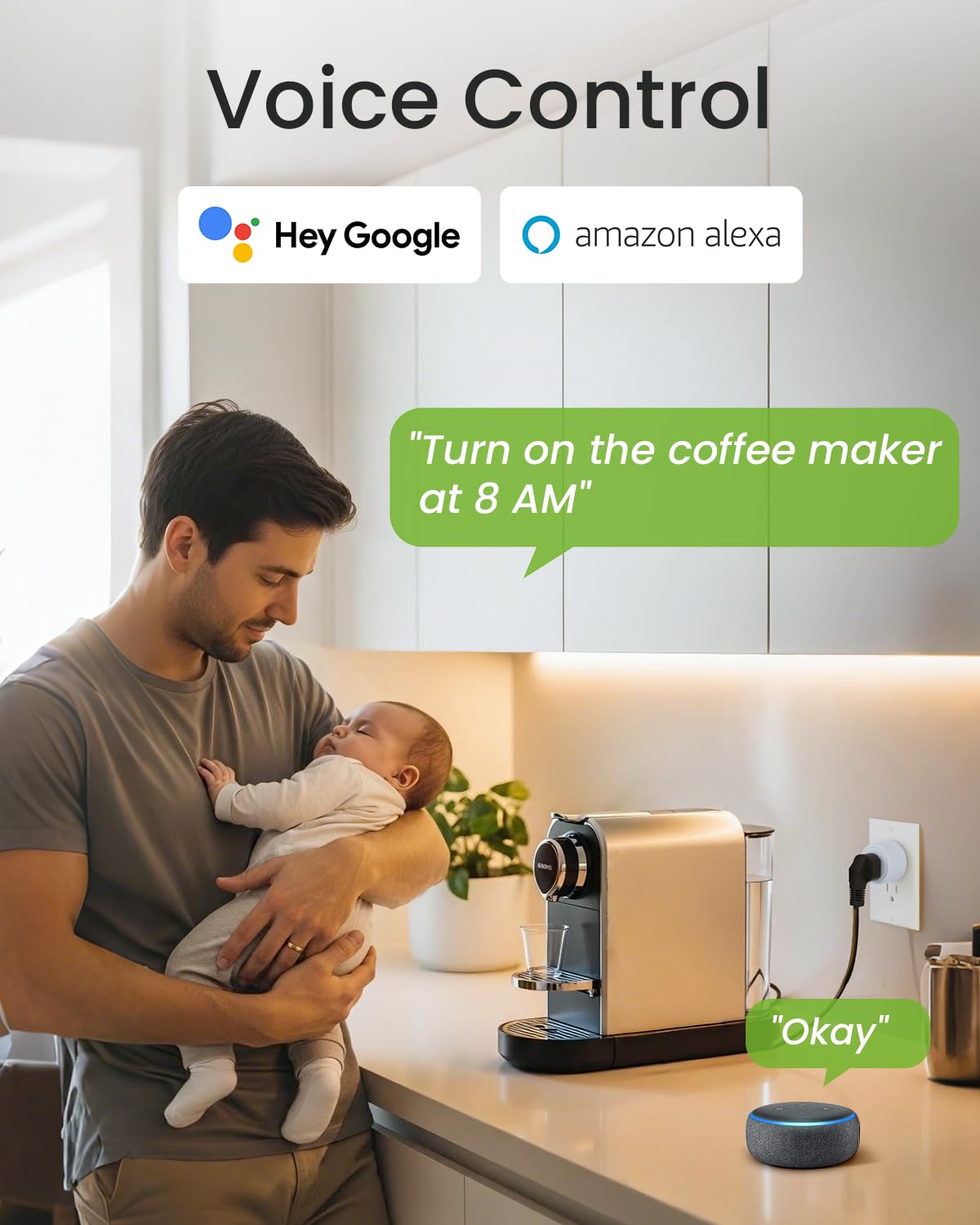 GHome Smart 5G 15A WiFi Smart Plug Compatible with Alexa and - GHome Smart Official Imagery - 6